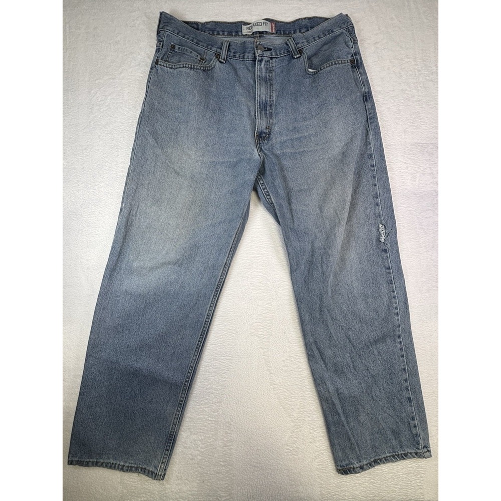 VINTAGE Levis 550 Jeans 38x30 Mens Blue Denim Relaxed Tapered Light Wash 90s USA